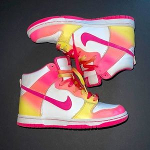 Nike Kids Sneakers - Pink, Yellow, White